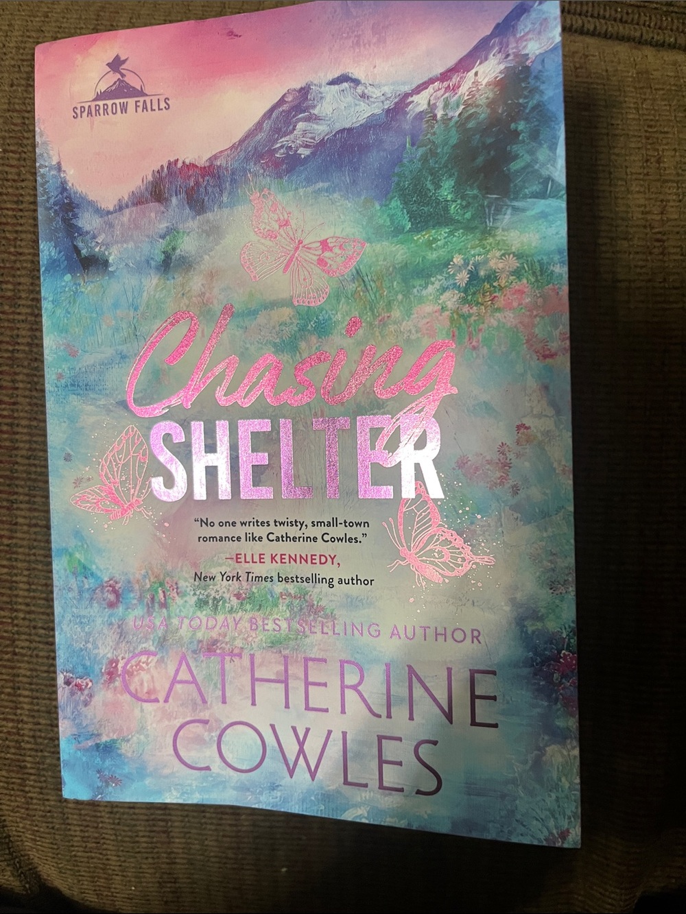 Chasing Shelter by Catherine Cowles - Pastel Butterfly Cover
